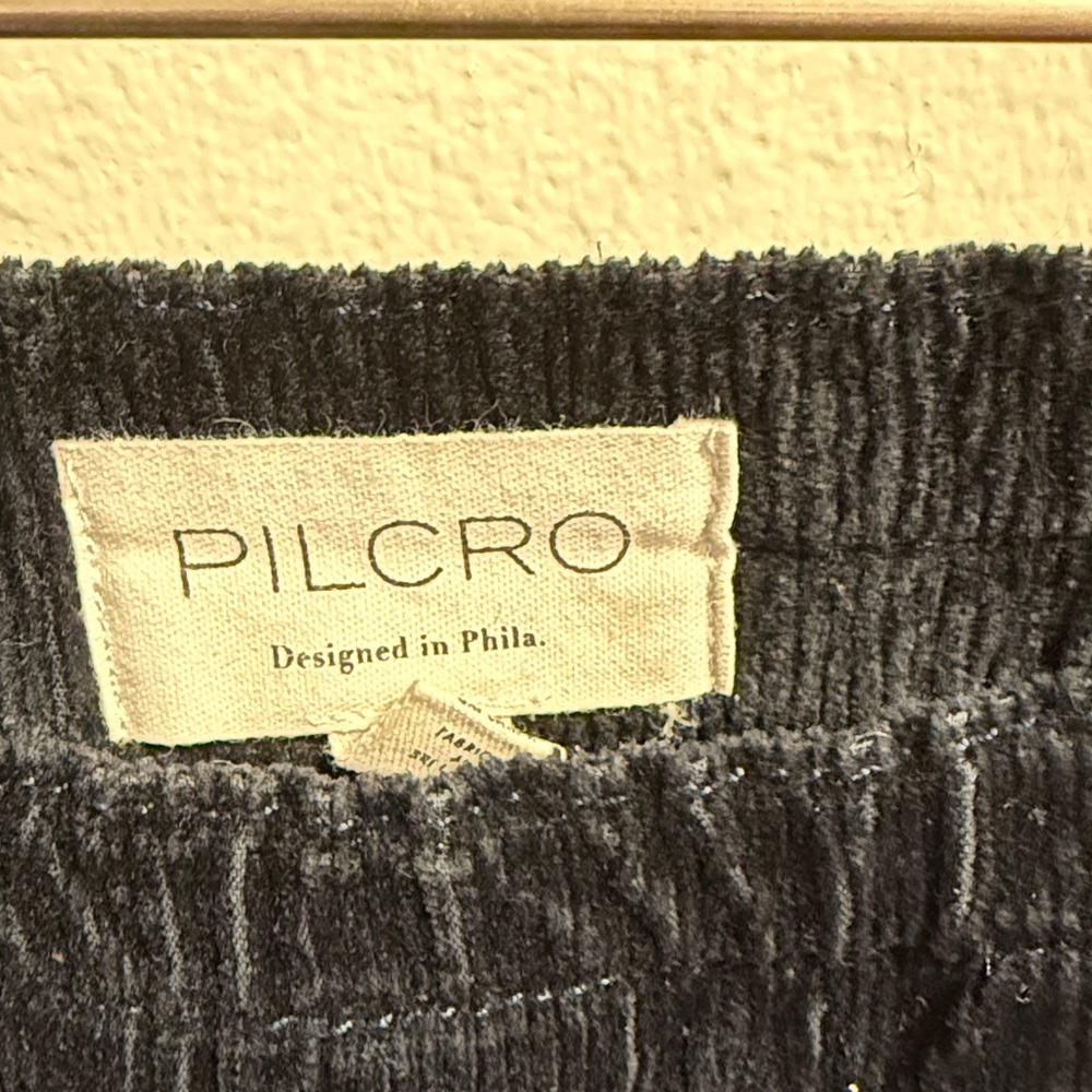 Pilcro Black Corduroy Barrel Pants - Picture 2 of 5